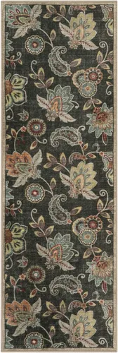 Miniatura 6 de Morebes Alfombras Florales para Pasillos de 6 Pies Antideslizantes, Alfombra de Pasillo Paisley para Entrada Interior, Alfombra de Baño Lavable