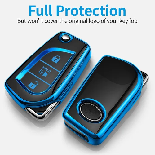 Miniatura 3 de Tukellen - Funda para llavero Toyota, carcasa de TPU suave especial compatible con RAV4 LE 2019-2025, Corolla SE/LE, Camry SE/LE 2018-2024, llavero