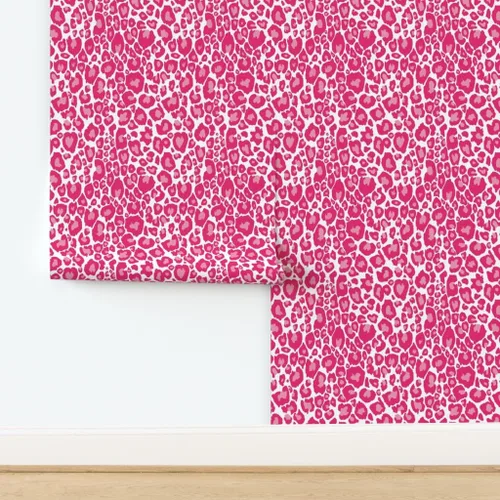 Miniatura 4 de Papel tapiz autoadhesivo de 3 x 2 pies, estampado de guepardo, animales, rosa, leopardo, gatos, papel tapiz extraíble personalizado Spoonflower