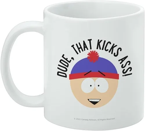 Miniatura 3 de South Park Stan That Kicks A** - Taza de café de cerámica, novedosa taza de regalo para café, té y bebidas calientes, 11 onzas, color blanco