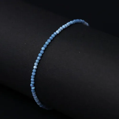 Miniatura 127 de Gempires - Pulseras de cuentas de piedras preciosas hechas a mano, ligeras, de cristal, para uso diario, hipoalergénicas, de 8 pulgadas, chapadas