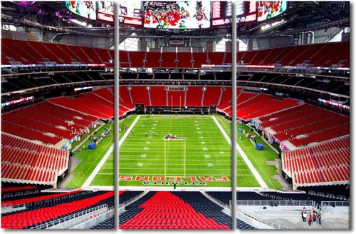 Miniatura 78 de 3 piezas de arte de pared deportivo del equipo de fútbol de los Vikings de Estados Unidos, pinturas de estadios deportivos Minnesota, Estados