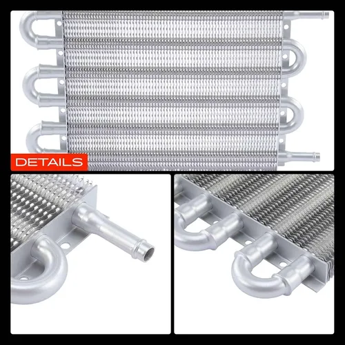 Miniatura 9 de A-Premium Enfriador de aceite de transmisión, tubo y aleta universales de aluminio de 6 pasos, remolque de hasta 2,500 libras, kit de enfriador