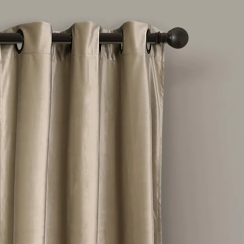 Miniatura 2 de Lush Decor Prima Velvet - Par de paneles de cortinas de ventana de terciopelo sólido con filtro de luz, 38" de ancho x 84" de largo, negro