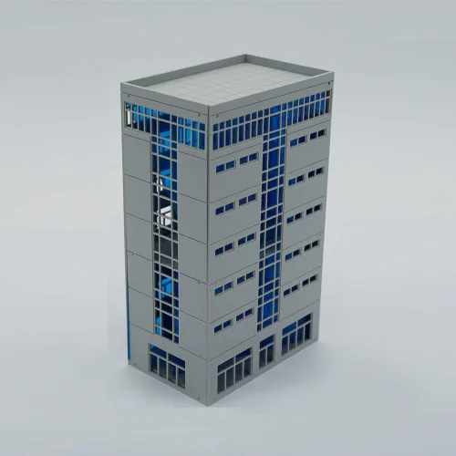 Miniatura 3 de Outland Models Diseño de paisaje ferroviario Edificio de oficinas moderno Escala N