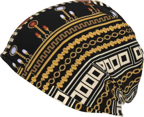 Miniatura 49 de Gorro africano holgado para adultos, tejido elástico, de calavera, gorro de invierno para exteriores para mujeres y hombres