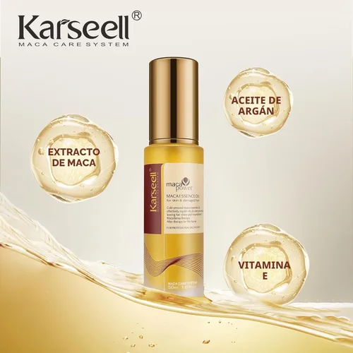 Miniatura 3 de Karseell Aceite de argán marroquí para curación del cabello, prensado en frío, sin peso, aceite de argán, suero para cabello seco dañado, 1.7 fl oz