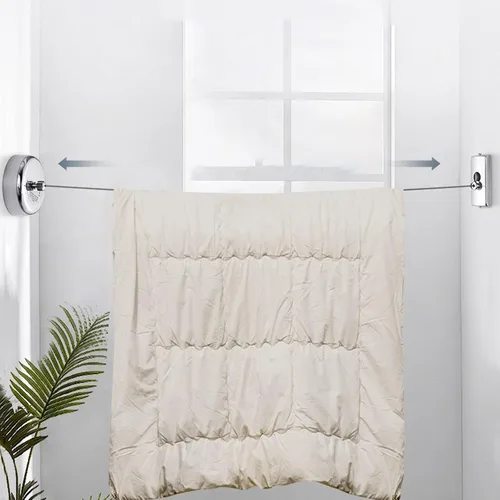 Miniatura 8 de mlida Tendedero de secado de ropa, largo, estable de acero inoxidable, buen rodamiento para uso en exteriores (2.8M)