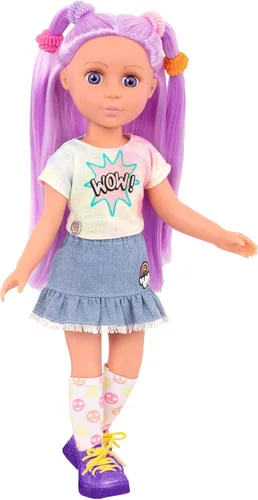 Miniatura 2 de Glitter Girls Muñeca de moda de 14 pulgadas - Ojos azules y cabello azul - Lazo, clips y atuendo colorido - Más de 3 años - Luma