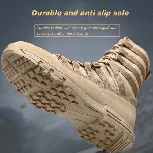 Miniatura 6 de Botas tácticas para hombre, botas militares, botas de combate, botas ligeras, botas de trabajo, botas de senderismo, botas antideslizantes