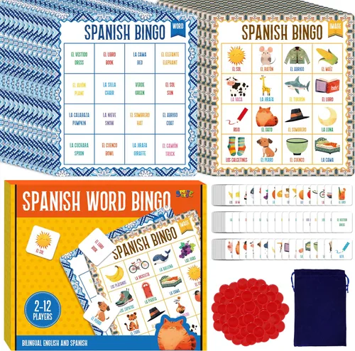 Miniatura 16 de SpriteGru Juego de bingo de palabras a la vista, 120 palabras de vista para aprender a leer nivel 1 y nivel 2 Juego de mesa de bingo Listas
