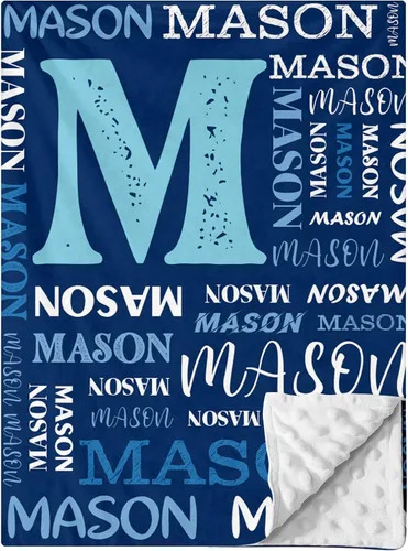 Miniatura 13 de Dyoart Manta personalizada con nombre de bebé, súper suave y cómoda para recién nacidos, mantas personalizadas con nombre, regalos personalizados 14