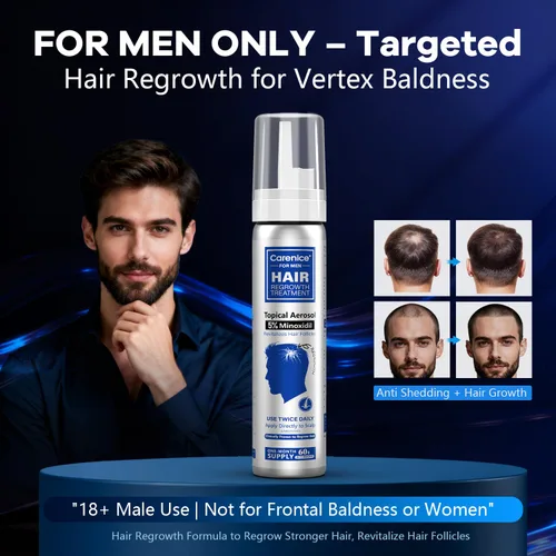 Miniatura 2 de Espuma tópica de minoxidil al 5 %, aerosol de minoxidil para hombres, impregnado con biotina, tratamiento para el crecimiento del cabello, apoya