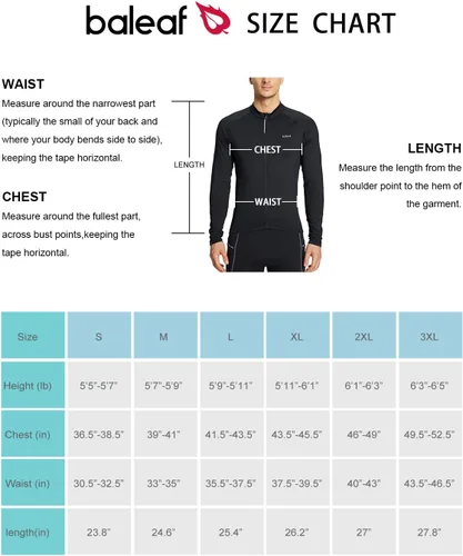 Miniatura 7 de BALEAF Jersey de ciclismo de manga larga para hombres, cremallera completa 3+1 bolsillos bicicleta de montaña camisas bicicleta UPF50+ otoño