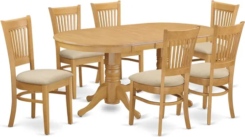 Miniatura 16 de East West Furniture VANC5-ESP-C - Juego de mesa de comedor de 5 piezas para 4 personas, incluye una mesa de cocina ovalada con hojas de mariposa y 4