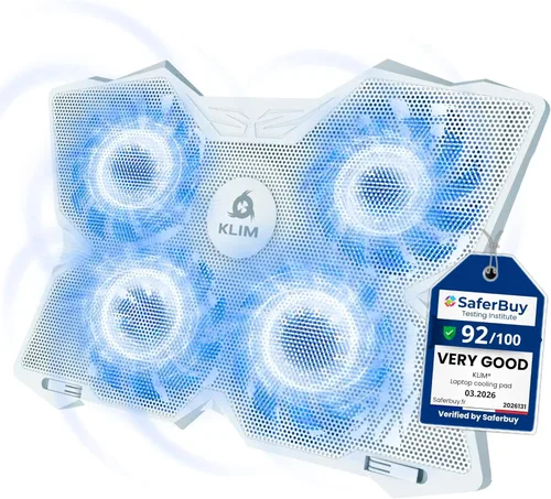 Miniatura 16 de KLIM Almohadilla de enfriamiento para laptop Wind - Más de 500 000 unidades vendidas - Nuevo - El ventilador de enfriamiento de acción rápida más