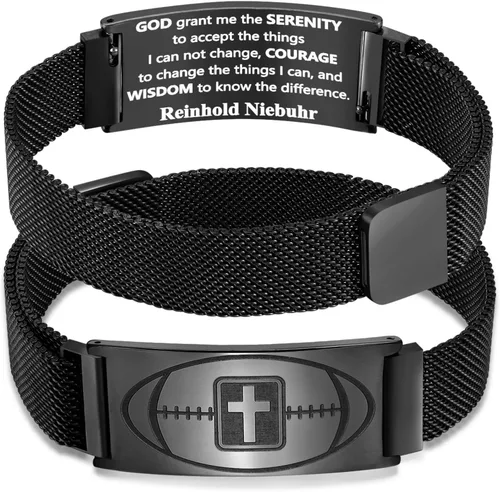 Miniatura 44 de Regalos de graduación, pulsera de fútbol, fútbol, baloncesto, béisbol, regalos de pulsera, pulseras de cruz de fe para hombres, bautismo, primera