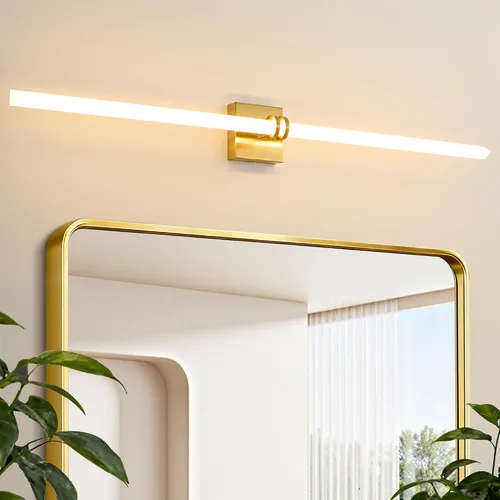 Miniatura 13 de Lámparas de baño, níquel cepillado de 18 W, LED de 360 °, iluminación completa, moderna aplique de pared lámpara de tocador con 5