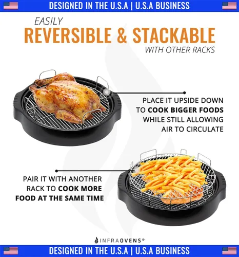 Miniatura 3 de Rejilla de acero inoxidable de 3 pulgadas compatible con Nuwave® Pro Plus, Elite, Nutri Chef, Black&Decker Accesorio de rejilla de repuesto