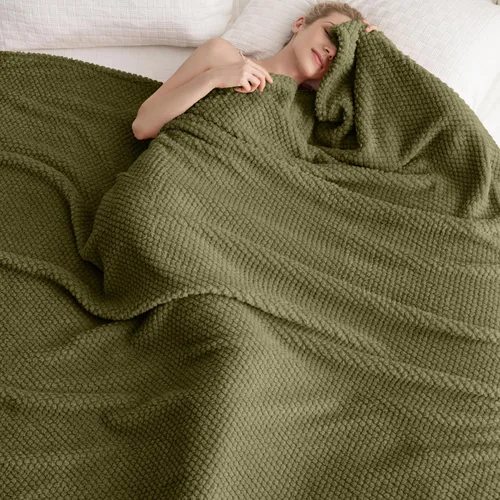 Miniatura 19 de Manta de Tiro de Piel Sintética Color Hueso para Sofá, Manta Suave y Esponjosa de Burbujas para Cama y Sofá, Manta Gruesa y Cálida de Felpa Difusa