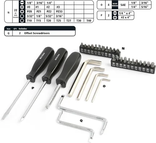 Miniatura 5 de Great Neck MS125 Juego de herramientas marinas de 125 piezas, regalos para hombres, regalos para papá, alta visibilidad, caja de herramientas
