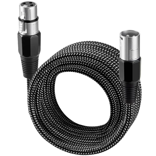 Miniatura 13 de Cable XLR KINXIYU 3 pies, cable de micrófono 3 Pin Nylong trenzado balanceado XLR macho a hembra, cables de parche de micrófono de servicio pesado