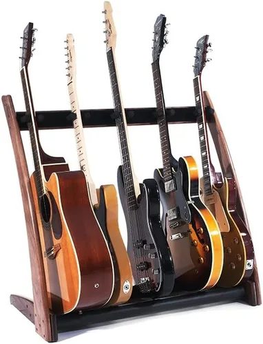 Miniatura 3 de Ruach GR-2 Curve - Soporte personalizable para guitarras y estuches, color nogal