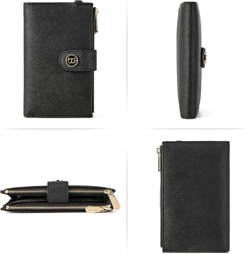 Miniatura 3 de BOSTANTEN Cartera de cuero genuino para mujer de gran capacidad cartera de mano con bloqueo RFID