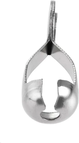 Miniatura 4 de uxcell Conector de cadena de bolas, conexiones de acero inoxidable de enlace de crimpado de lazo de tracción