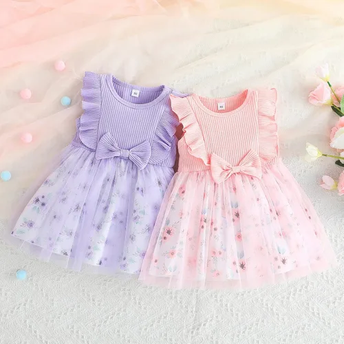 Miniatura 8 de Toddler Baby Girl Summer Outfit Seaside Skirt Sundress Summer Floral Dress Tulle Dress