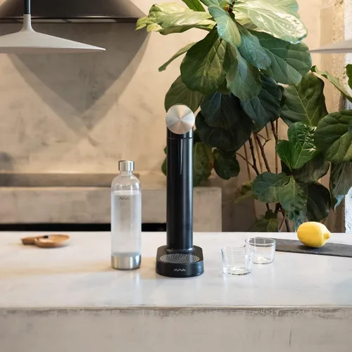Miniatura 5 de AWA Máquina de carbonatador de agua: máquina para hacer agua con gas y máquina para hacer refrescos, con botella de 1 litro sin BPA, diseño europeo