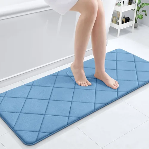 Miniatura 80 de OLANLY Tapete de baño de espuma viscoelástica de 24 x 16 pulgadas, ultra suave y absorbente, lavable a máquina, cómodo tapete de baño para suelo
