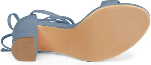 Miniatura 5 de Allegra K - Sandalias de tacón alto con cordones para mujer
