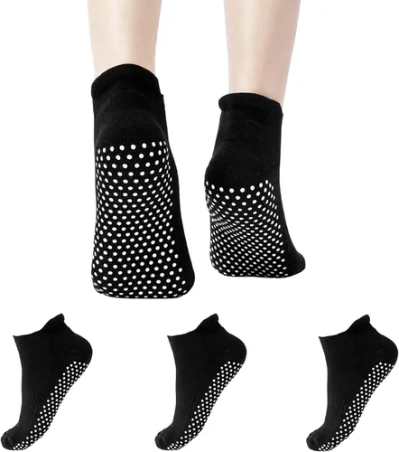UTTPLL Calcetines de agarre para mujeres y hombres, calcetines antideslizantes de pilates, calcetines de yoga acolchados para hospital, calcetines