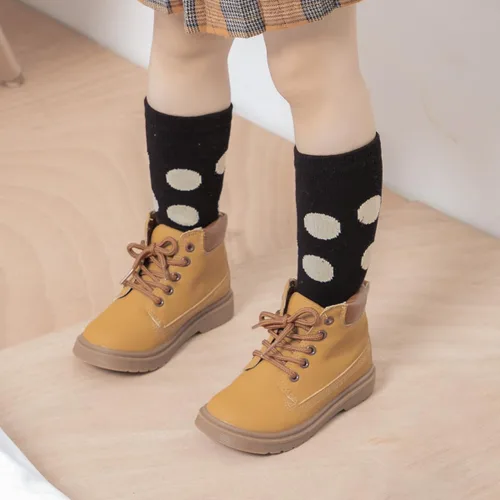 Miniatura 5 de Casazoe Botas de nieve de cuero para niños y niñas, zapatos de vestir para niños pequeños, zapatos de vestir con cordones y suela de textura