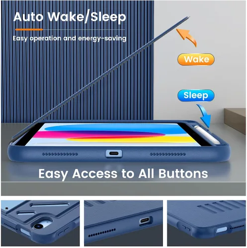 Miniatura 6 de MoKo Funda para iPad (A16) 11ª Generación de 11 pulgadas 2025/iPad 10ª Generación de 10.9 pulgadas 2022 con Soporte para Lápiz
