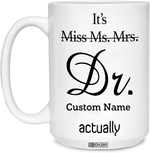 Miniatura 15 de Taza personalizada de realidad – Taza personalizada con nombre para graduación de doctorado, regalo de médico, divertida y perfecta para cumpleaños