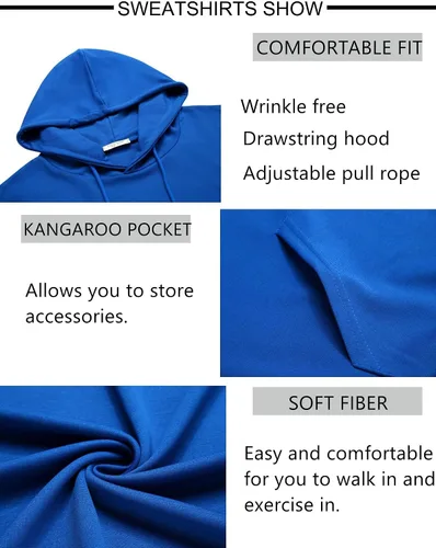 Miniatura 59 de COOFANDY Conjunto deportivo de 2 piezas para hombre, conjunto deportivo casual con capucha