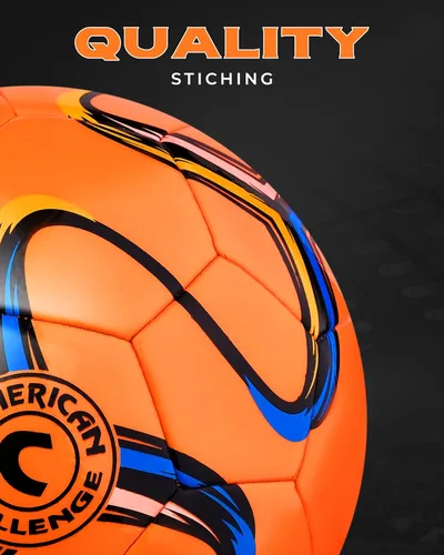 Miniatura 3 de American Challenge Brasilia - Balón de fútbol – Tamaños 5, 4, 3 y 2 – Balón de fútbol de entrenamiento para jóvenes y adultos para práctica