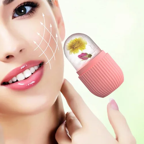 Miniatura 5 de Joyeee Rodillo facial de hielo, molde de silicona reutilizable, masaje facial, belleza facial, herramientas para el cuidado de la piel, aplica hielo