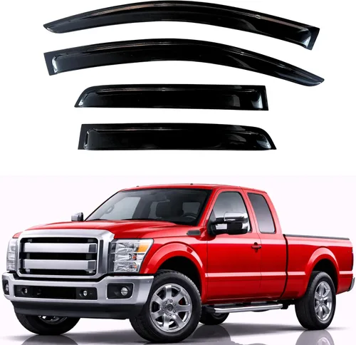 Miniatura 243 de KPY Visor de ventana compatible con Hyundai Tucson 2021-2025, 4 piezas de deflector de ventilación para ventana lateral, estilo Mugen, protector
