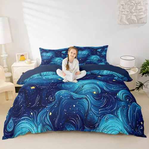 Miniatura 13 de Erosebridal Funda de edredón de madera con puerta de granero, juegos de ropa de cama estilo occidental, tamaño Queen, funda de edredón rústica