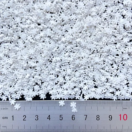 Miniatura 2 de EHOPE - Rodajas de arcilla de polímero blancas con forma de copo de nieve para decoración de uñas, manualidades DIY, pasteles, fundas para teléfono