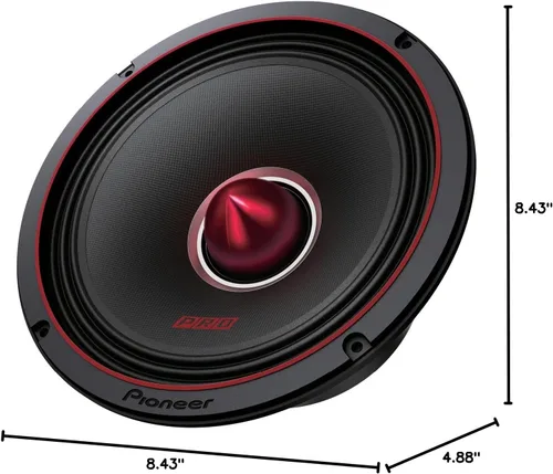 Miniatura 8 de Pioneer P.R.O. Series TS-M801PRO - Altavoces de 8 pulgadas (par) - 600 W máximo, perfectos para instalaciones de alto SPL y audio de automóvil