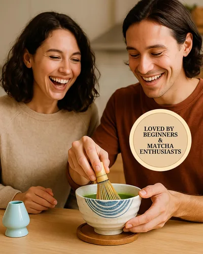 Miniatura 4 de Juego de batidor de matcha, cuenco de chawan, juego de té japonés, cuenco de cerámica para matcha Chasen Scoop APEX S.K. Premium japonés ceremonial