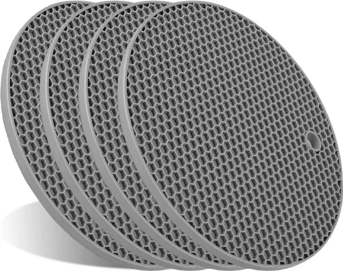 Miniatura 9 de 4 salvamanteles para platos calientes, almohadillas calientes para cocina, soportes de silicona para ollas, extragruesos, antideslizantes