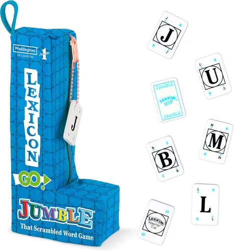 Miniatura 2 de Juego de palabras número 1 Jumble Lexicon-Go! de Waddington; juego de palabras familiar rápido A partir de 3 años Azul