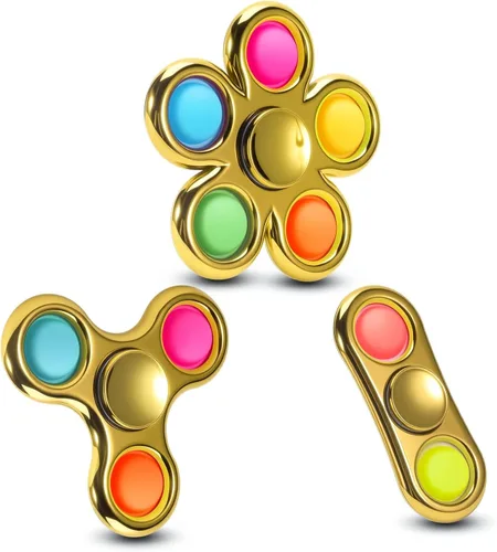 FIGROL Paquete de 3 juguetes giratorios para aliviar la ansiedad, juguetes sensoriales para niños, adolescentes, niños y niñas