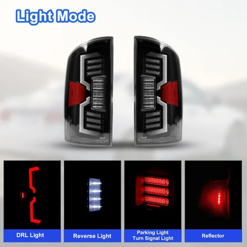 Miniatura 7 de Luces traseras secuenciales LED para Dodge Ram 1500 2002-2006 y Dodge Ram 2500 / 3500 2003-2006, conjunto de luces traseras LED completas