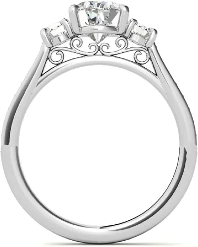Miniatura 2 de Anillo de compromiso hecho a mano de plata 925, oro sólido de 10 K14 K18 quilates, anillo solitario de moissanita de corte pera de 2 quilates